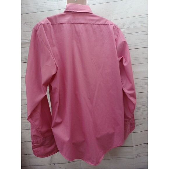 Vtg 70's Lancer of California Pink Never Need Ironing Shirt Long Sleeve Sz 16.2 - Picture 3 of 9
